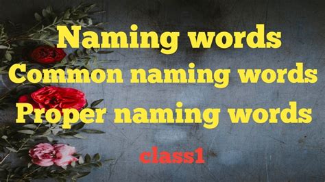 common naming words and proper naming words