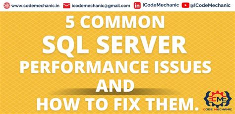 common performance issues in sql server