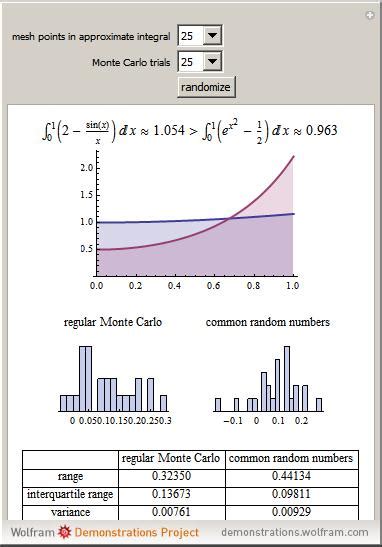 common random numbers example