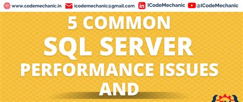 common sql query performance issues