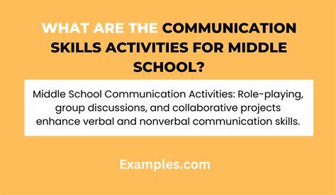 communication skills activities for middle school students