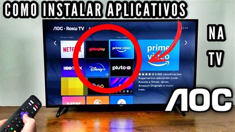 como instalar app na tv aoc