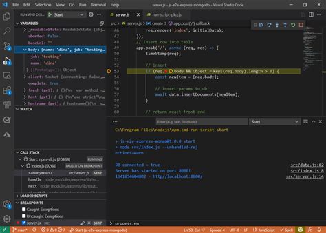 como usar javascript en visual studio code