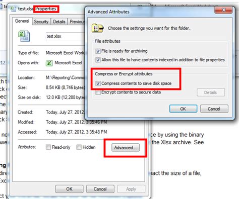 compacting excel files
