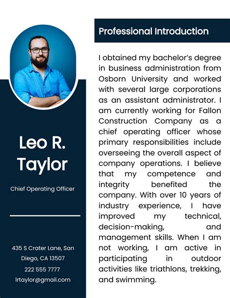 company self introduction sample
