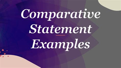 comparative statement example english