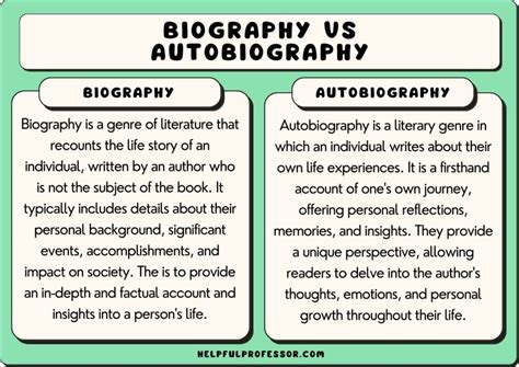 compare biography vs autobiography