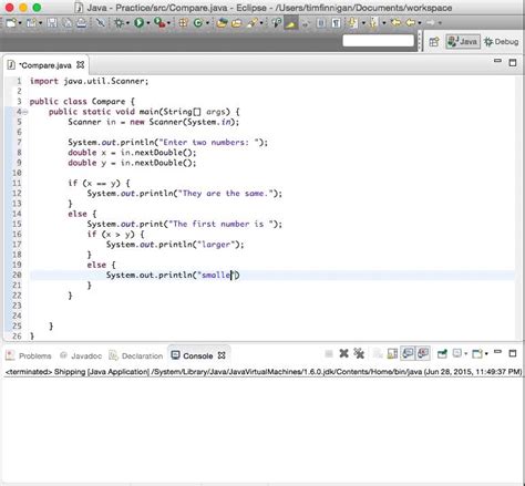 compare two values in java
