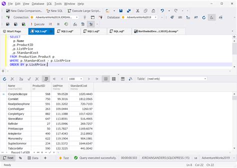 compare two values in sql