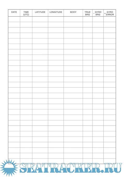 compass error log book example