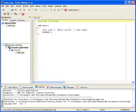 compiler for c++ code blocks
