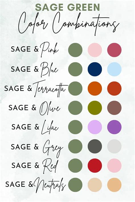 complementary colors for sage green color theory