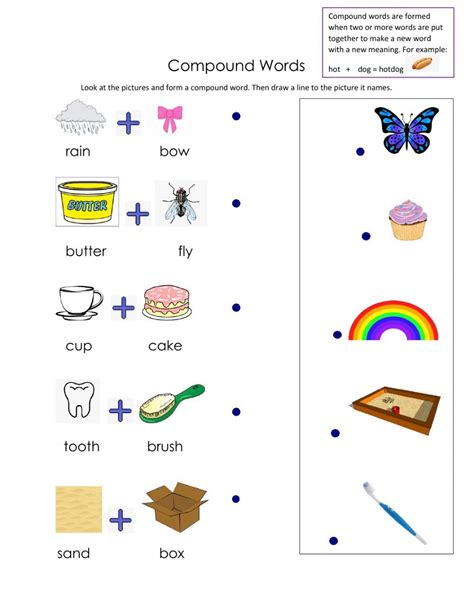 compound words exercise for grade 2