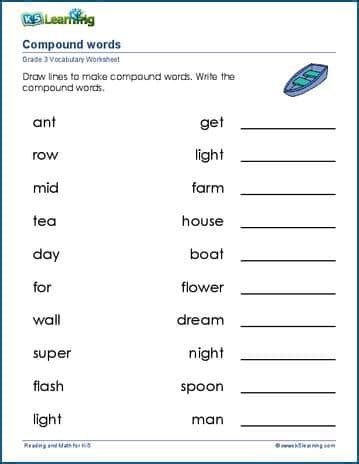 compound words for 3rd grade