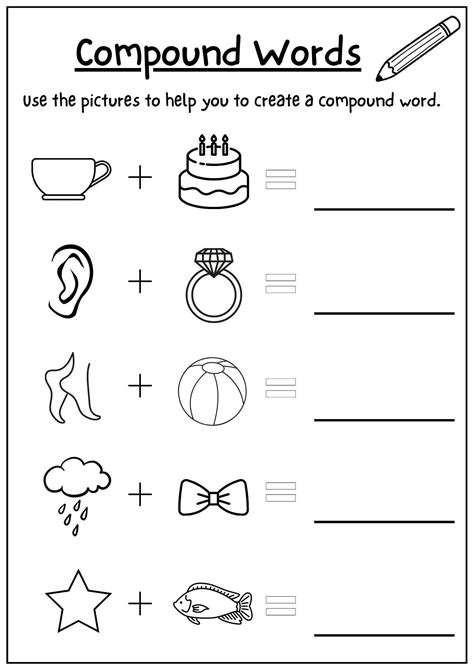 compound words worksheet for class 2nd