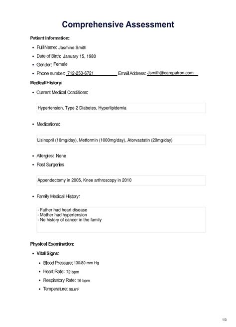 comprehensive analysis example pdf