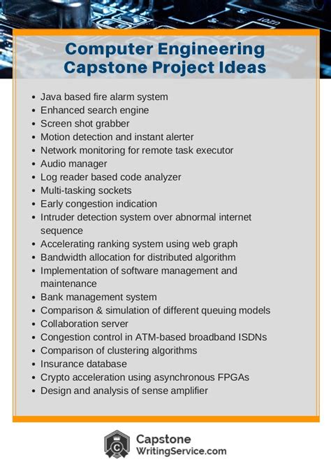 computer engineering capstone project ideas
