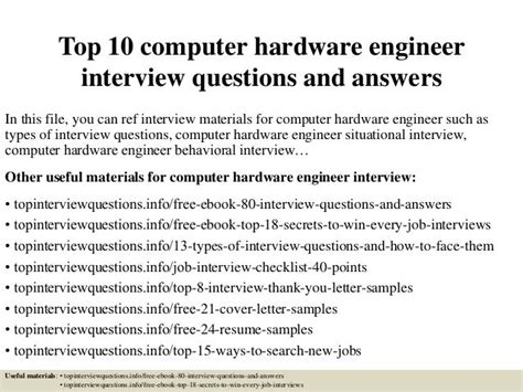 computer hardware engineer interview questions and answers pdf