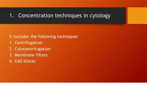 concentration techniques in cytology