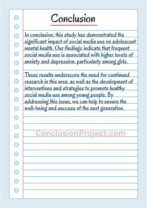 conclusion examples for project