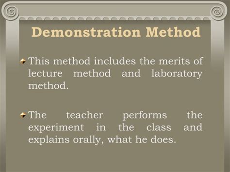 conclusion of demonstration method of teaching