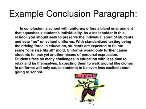 conclusion statement example for essays