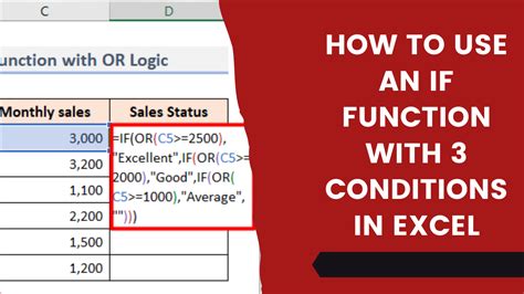 conditional formula in excel with 3 conditions