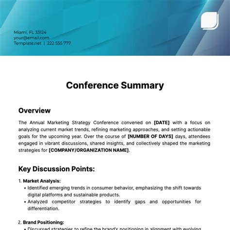conference summary example