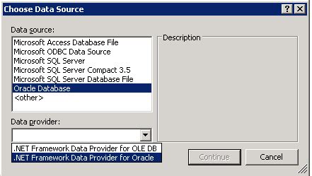 connect visual studio to oracle database