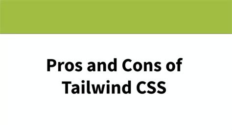 cons of tailwind css