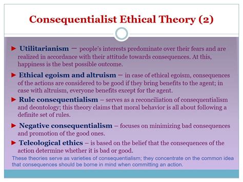 consequentialist ethical theory examples