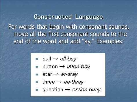 constructed language examples