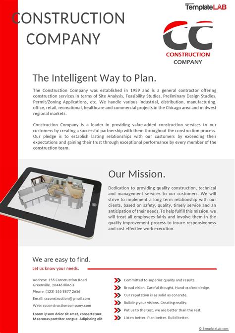 construction company profile introduction sample