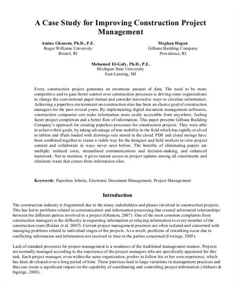 construction project case study examples