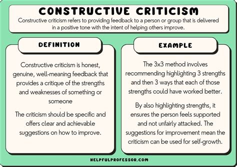 constructive criticism examples sentences for students