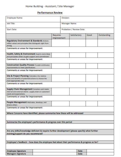 constructive manager performance review examples