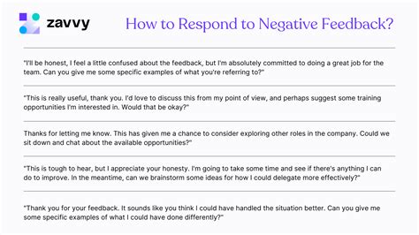 constructive negative feedback examples