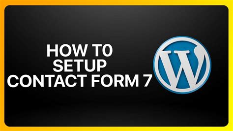 contact form 7 in wordpress tutorial