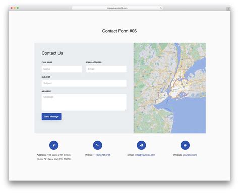 contact page examples html