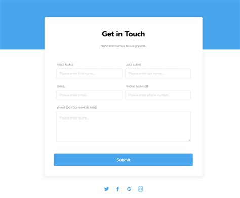 contact us page html codepen