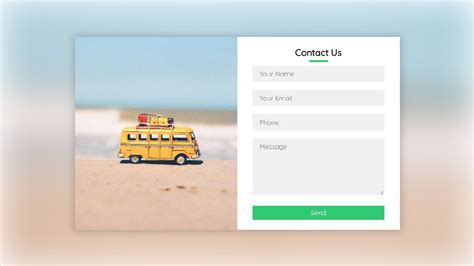 contact us page using html css and javascript