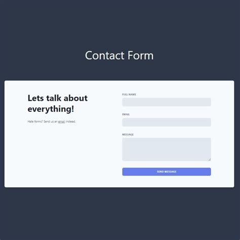 contact us tailwind css codepen
