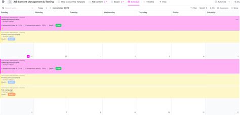 content management template excel