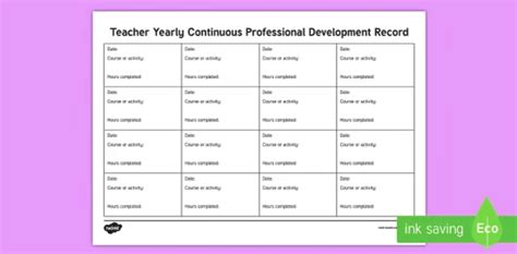 continuous professional development examples for teachers