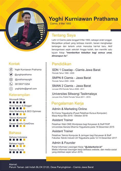 contoh curriculum vitae