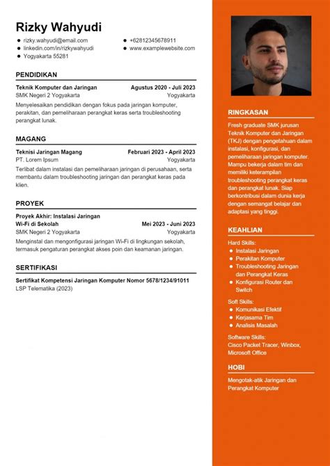 contoh cv tkj