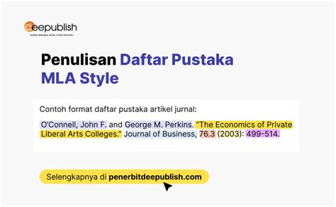 contoh daftar pustaka MLA style