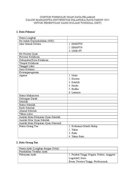 Formulir Data
