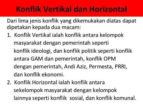 contoh konflik horizontal