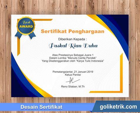 Contoh Sertifikat 2